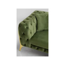 KARE Design Canapé D'angle Bellissima Droite Velours Vert ^ Canapé & Banquette