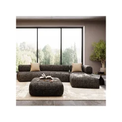 KARE Design Canapé D'angle Bow Droite Noir Et Blanc ^ Canapé & Banquette