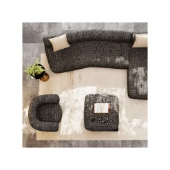 KARE Design Canapé D'angle Bow Droite Noir Et Blanc ^ Canapé & Banquette