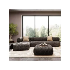 KARE Design Canapé D'angle Bow Gauche Noir Et Blanc ^ Canapé & Banquette