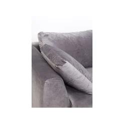 KARE Design Canapé D'angle Gianna 290cm Droite Velours Gris ^ Canapé & Banquette
