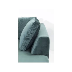 KARE Design Canapé D'angle Gianna 290cm Droite Velours Vert ^ Canapé & Banquette