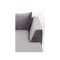 KARE Design Canapé D'angle Gianna 290cm Gauche Velours Gris ^ Canapé & Banquette