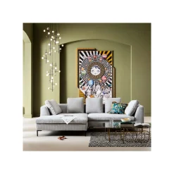 KARE Design Canapé D'angle Gianna Cord 290cm Gauche Gris ^ Canapé & Banquette