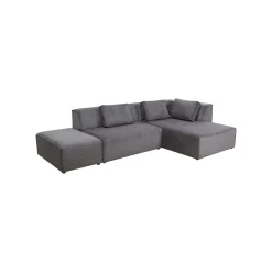 KARE Design Canapé D'angle Infinity Cord Gris Droite ^ Canapé & Banquette