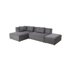 KARE Design Canapé D'angle Infinity Cord Gris Gauche ^ Canapé & Banquette