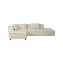 KARE Design Canapé D'angle Infinity Cord Crème Gauche ^ Canapé & Banquette