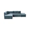 KARE Design Canapé D'angle Infinity Gauche Velours Océan ^ Canapé & Banquette