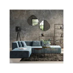 KARE Design Canapé D'angle Infinity Gauche Velours Océan ^ Canapé & Banquette