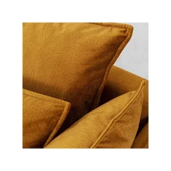 KARE Design Canapé D'angle Monza Droite Velours Ocre ^ Canapé & Banquette