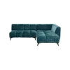 KARE Design Canapé D'angle Nia Droite Velours Bleu ^ Canapé & Banquette