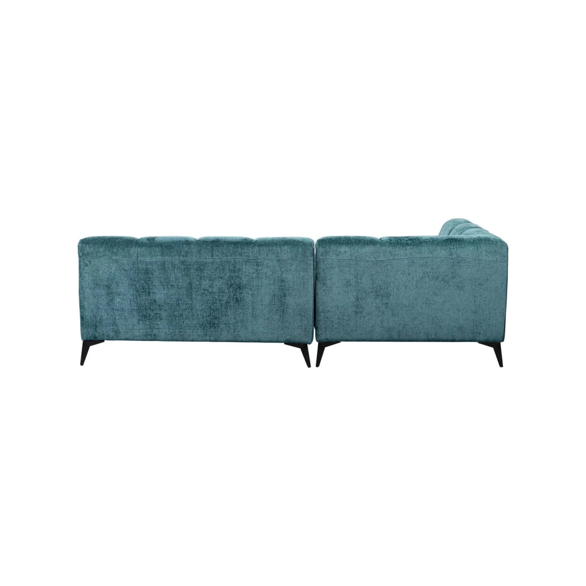KARE Design Canapé D'angle Nia Gauche Velours Bleu ^ Canapé & Banquette