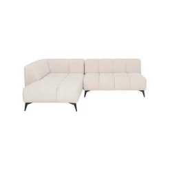 KARE Design Canapé D'angle Nia Gauche Velours Crème ^ Canapé & Banquette