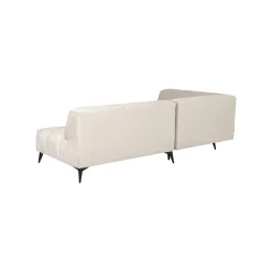 KARE Design Canapé D'angle Nia Gauche Velours Crème ^ Canapé & Banquette