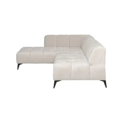 KARE Design Canapé D'angle Nia Gauche Velours Crème ^ Canapé & Banquette