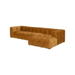 KARE Design Canapé D'angle Salamanca Velours Ocre Droite ^ Canapé & Banquette
