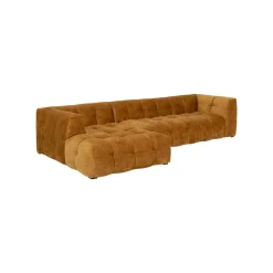 KARE Design Canapé D'angle Salamanca Velours Ocre Gauche ^ Canapé & Banquette