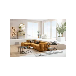 KARE Design Canapé D'angle Salamanca Velours Ocre Gauche ^ Canapé & Banquette