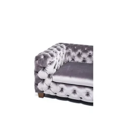 KARE Design Canapé Desire 3 Places Velours Gris ^ Canapé & Banquette