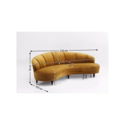 KARE Design Canapé Dschinn 3 Places Velours Ocre ^ Canapé & Banquette