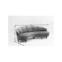 KARE Design Canapé Dschinn 3 Places Velours Taupe ^ Canapé & Banquette