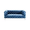 KARE Design Canapé Look 2 Places Velours Bleu Pétrole ^ Canapé & Banquette