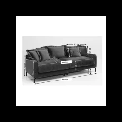 KARE Design Canapé Lullaby 3 Places Velours Taupe ^ Canapé & Banquette