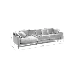 KARE Design Canapé Lullaby XL Velours Taupe ^ Canapé & Banquette