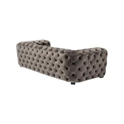 KARE Design Canapé Metropol 3 Places Velours Gris ^ Canapé & Banquette
