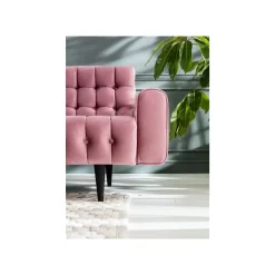 KARE Design Canapé Milchbar 3 Places Velours Rose ^ Canapé & Banquette