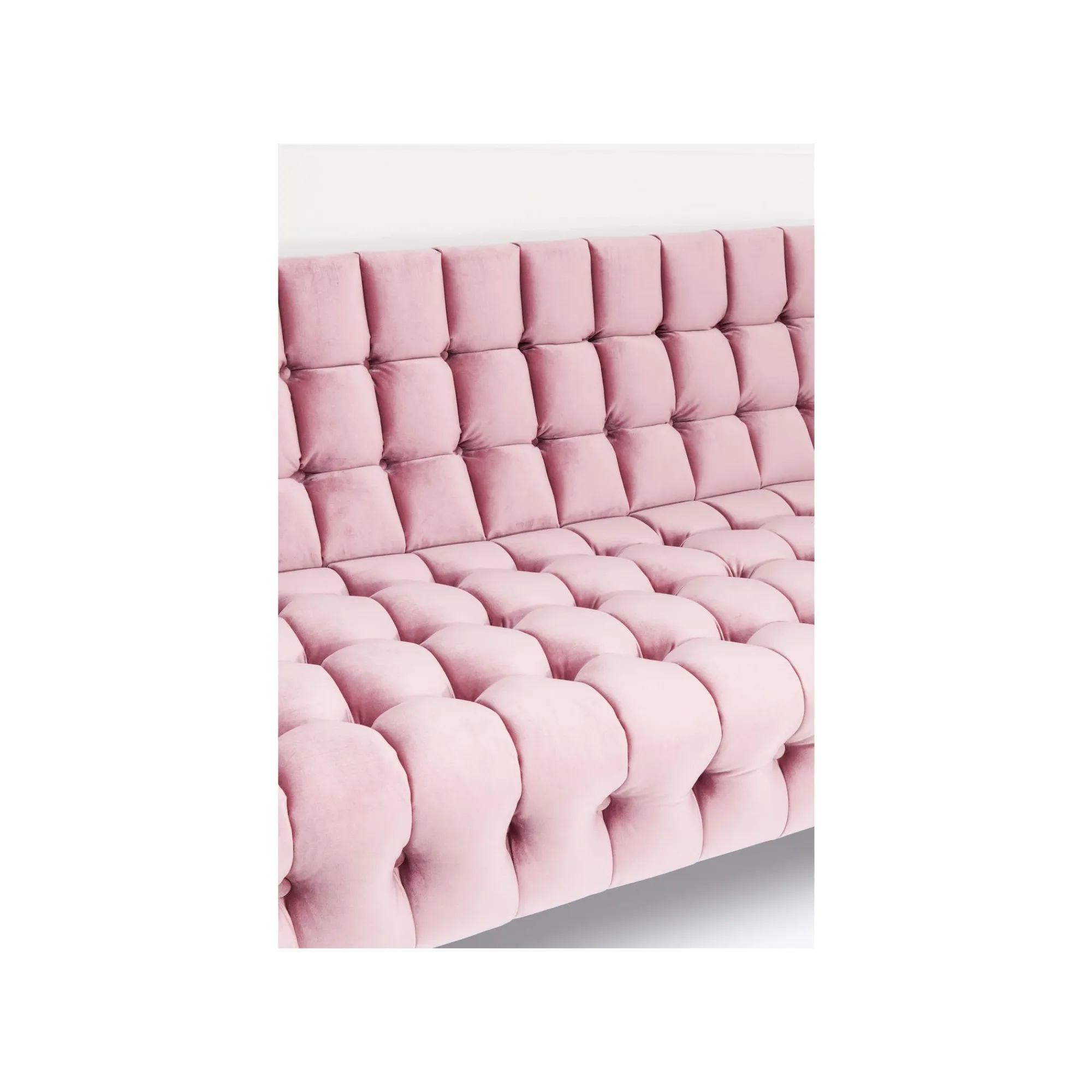 KARE Design Canapé Milchbar 3 Places Velours Rose ^ Canapé & Banquette