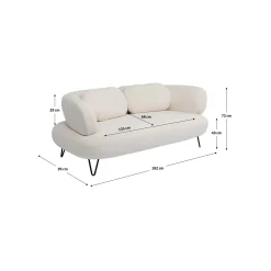 KARE Design Canapé Peppo 2 Places Crème ^ Canapé & Banquette