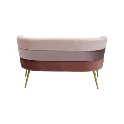 KARE Design Canapé Sandwich 2 Places Velours Rose ^ Canapé & Banquette