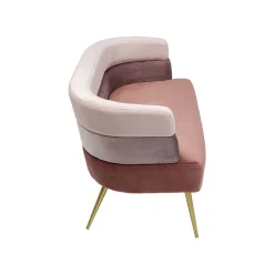 KARE Design Canapé Sandwich 2 Places Velours Rose ^ Canapé & Banquette
