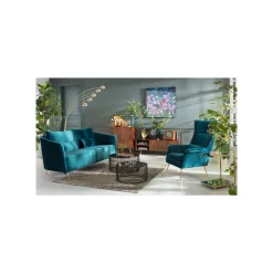KARE Design Canapé Vegas Forever 3 Places Bleu-vert ^ Canapé & Banquette