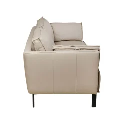 KARE Design Canapé Victor 3 Places Cuir Gris ^ Canapé & Banquette