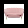 KARE Design Canapé Water Lily 2 Places Velours Rose Et Acier Doré ^ Canapé & Banquette