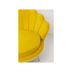 KARE Design Canapé Water Lily 2 Places Velours Jaune Et Acier Doré ^ Canapé & Banquette