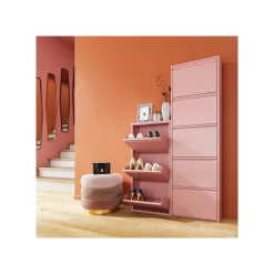 KARE Design Casier à Chaussures Caruso Rose 3 Tiroirs ^ Meuble À Chaussures