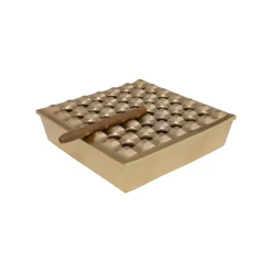 KARE Design Cendrier Soho Carré Laiton 25x25cm ^ Cendrier