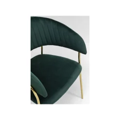 KARE Design Chaise Avec Accoudoirs Belle Velours Vert ^ Chaise