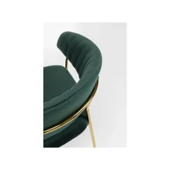 KARE Design Chaise Avec Accoudoirs Belle Velours Vert ^ Chaise