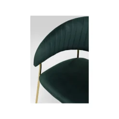 KARE Design Chaise Avec Accoudoirs Belle Velours Vert ^ Chaise