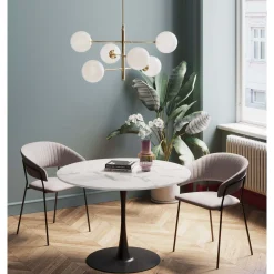 KARE Design Chaise Avec Accoudoirs Belle Grise ^ Chaise