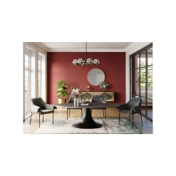 KARE Design Chaise Avec Accoudoirs Bess Grise ^ Chaise