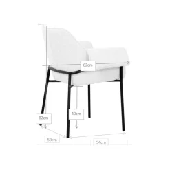 KARE Design Chaise Avec Accoudoirs Bess Crème ^ Chaise