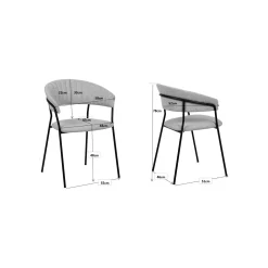 KARE Design Chaise Avec Accoudoirs Belle Velours Marron ^ Chaise