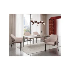 KARE Design Chaise Avec Accoudoirs Bess Flitter Crème ^ Chaise