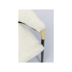 KARE Design Chaise Avec Accoudoirs Boulevard Boucle Crème ^ Chaise