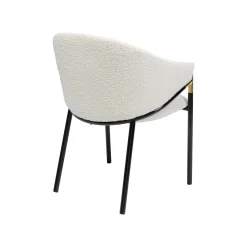 KARE Design Chaise Avec Accoudoirs Boulevard Boucle Crème ^ Chaise